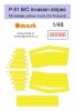 Omask 80088 P-51 B/C invasion stripes 18 inches - yellow mask (for Eduard) 1/48